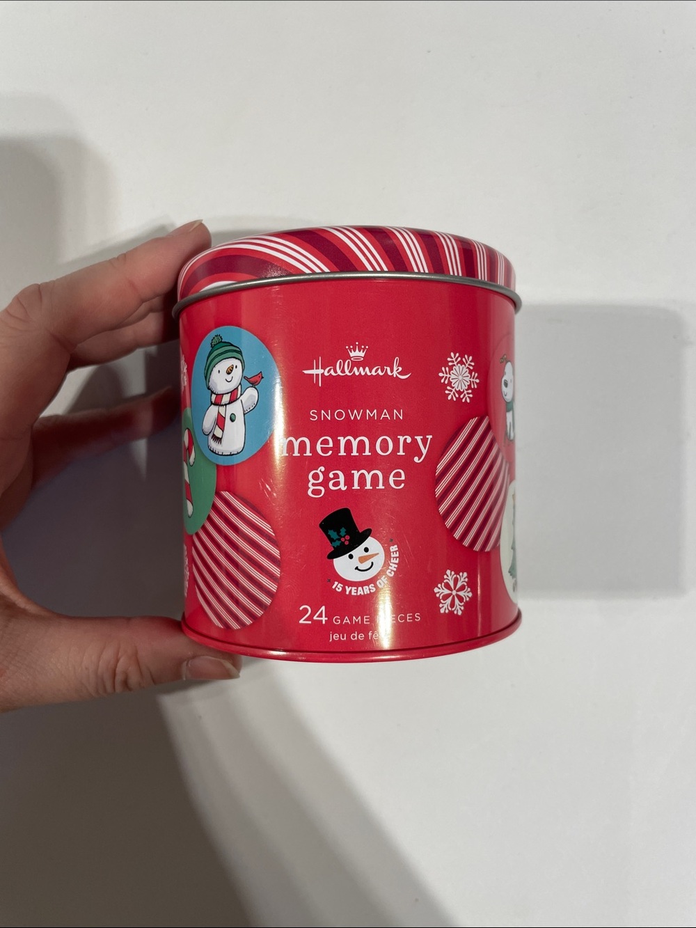 Hallmark Snowman Memory Game - Red Tin